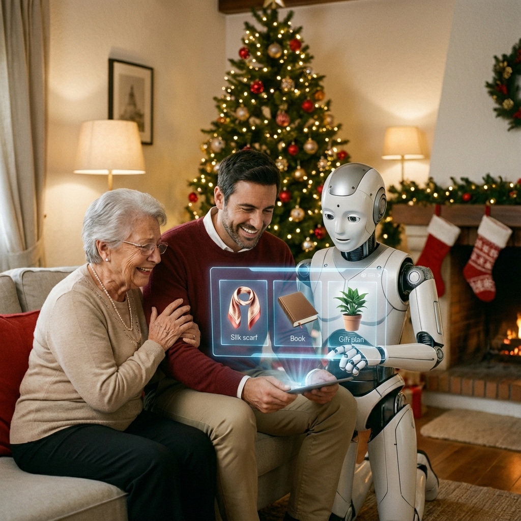 Robot sugiriendo regalos para madre